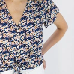 SHOKO Top Plumeria Blue