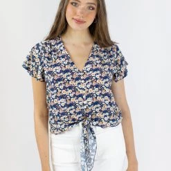 SHOKO Top Plumeria Blue