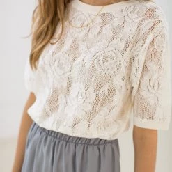 SHOKO Tops & T-Shirts Top Roses Lace