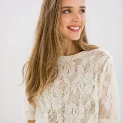 SHOKO Tops & T-Shirts Top Roses Lace