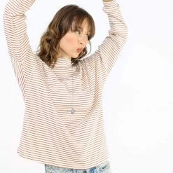 SHOKO Top Taylor Terracotta Stripes