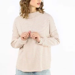 SHOKO Top Taylor Terracotta Stripes